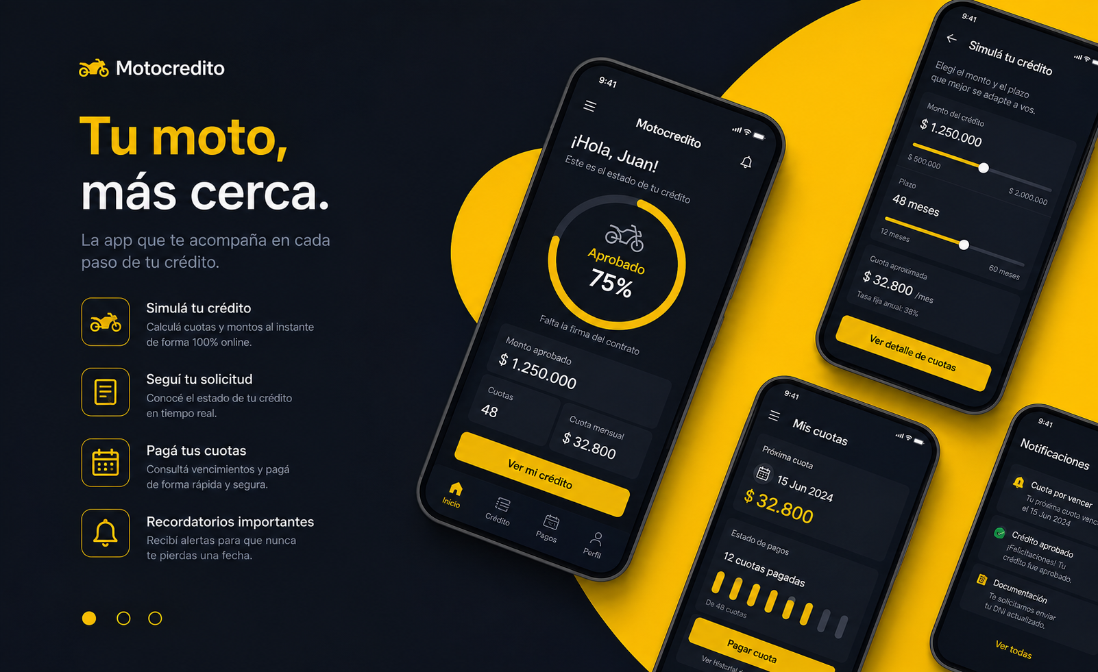 Plataforma digital MotoCrédito para explorar motocicletas y financiación